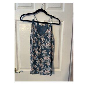Light Blue and Floral Loft Tank Top